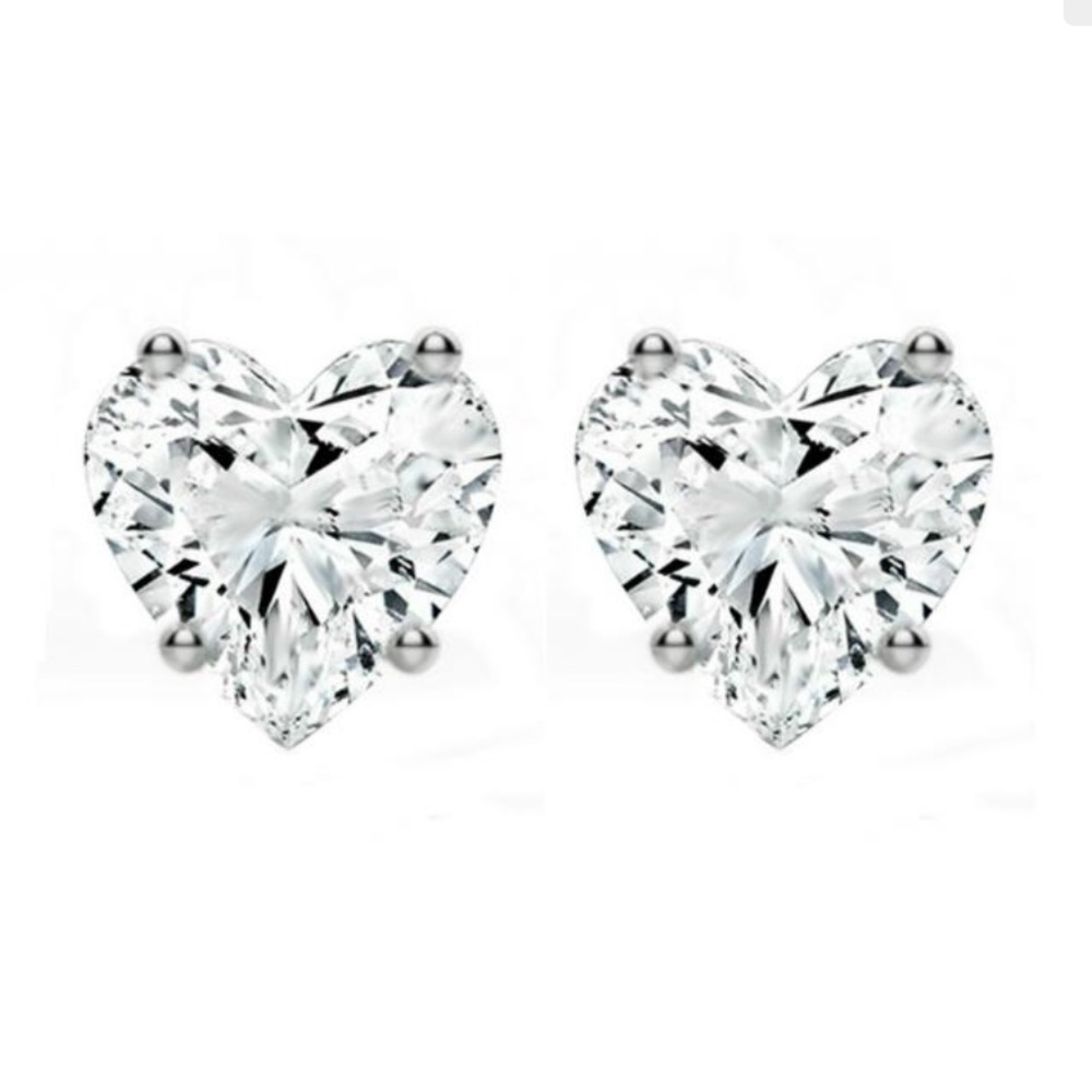 Heart Crystal Earrings By Missguided